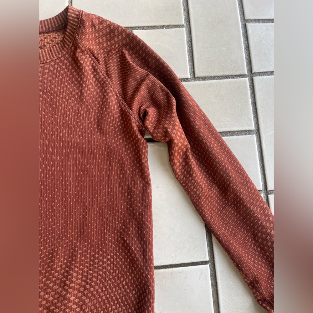 lululemon athletica Long Sleeve Top in Rust Brown - Picture 9 of 9